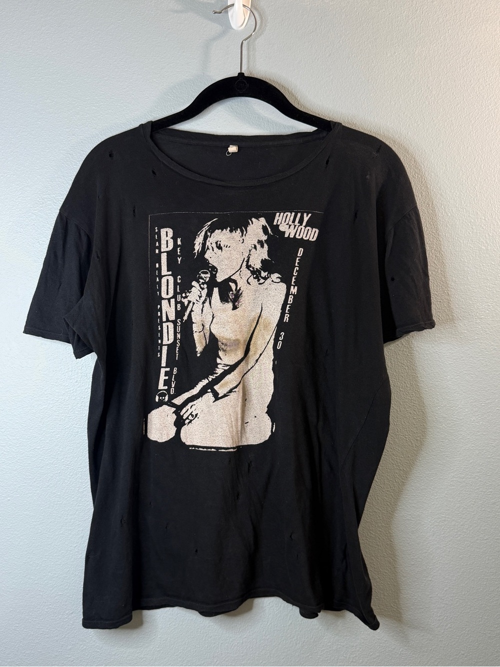 R13 Blondie Hollywood Distressed Boyfriend Tee Black Size S